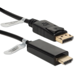 QVS 3ft, DisplayPort/HDMI 35.4" (0.9 m) Black