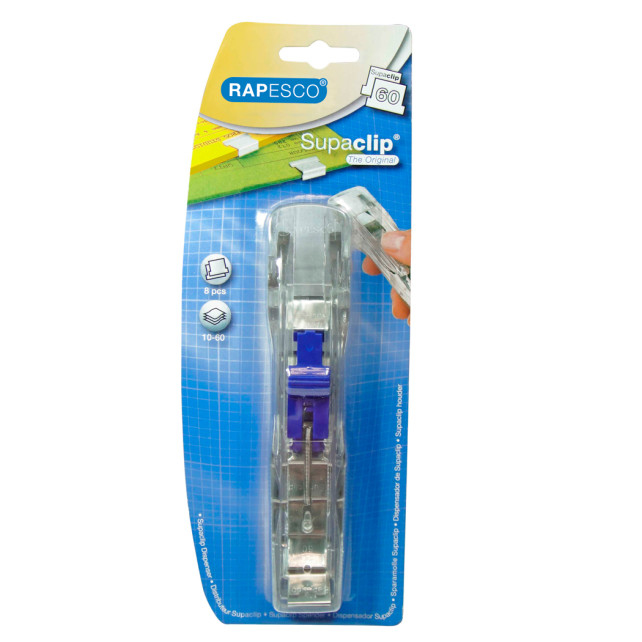 Photos - Soap Holder / Dispenser Rapesco Supaclip 60 paperclip dispenser Transparent Plastic RC6008SS 