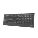 NAT ec Multimedia Keyboard BARRACUDA slim USB, US layout, black