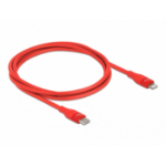 DeLOCK Data and charging cable USB Type-C to Lightning for iPhone, iPad and iPod red 1 m MFi
