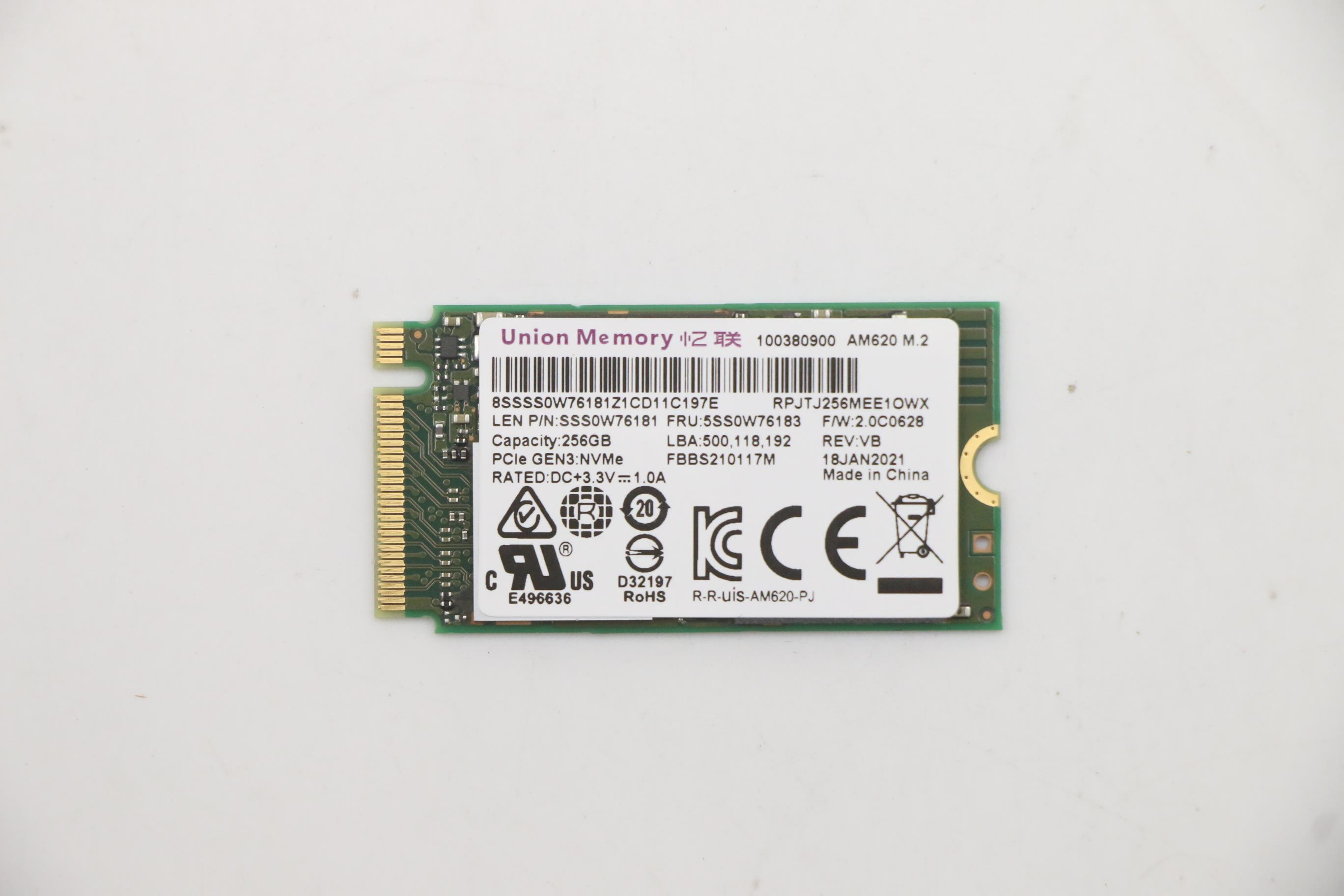 Lenovo 5SS0W76183 internal solid state drive M.2 256 GB PCI...