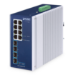 PLANET IP30 Industrial 8-Port Unmanaged Gigabit Ethernet (10/100/1000) Aluminium, Blue