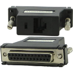 Perle DBA0010C RJ-45 DB-25F Black, Stainless steel
