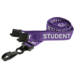 Digital ID 15mm Recycled Purple Student Lanyards with Breakaway and Plastic J Clip (Pack of 100)