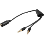 Microconnect AUDAL audio cable 0.4 m 2 x 3.5mm 3.5mm Black