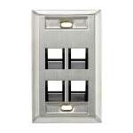 Leviton 43081-1L4 wall plate/switch cover Stainless steel