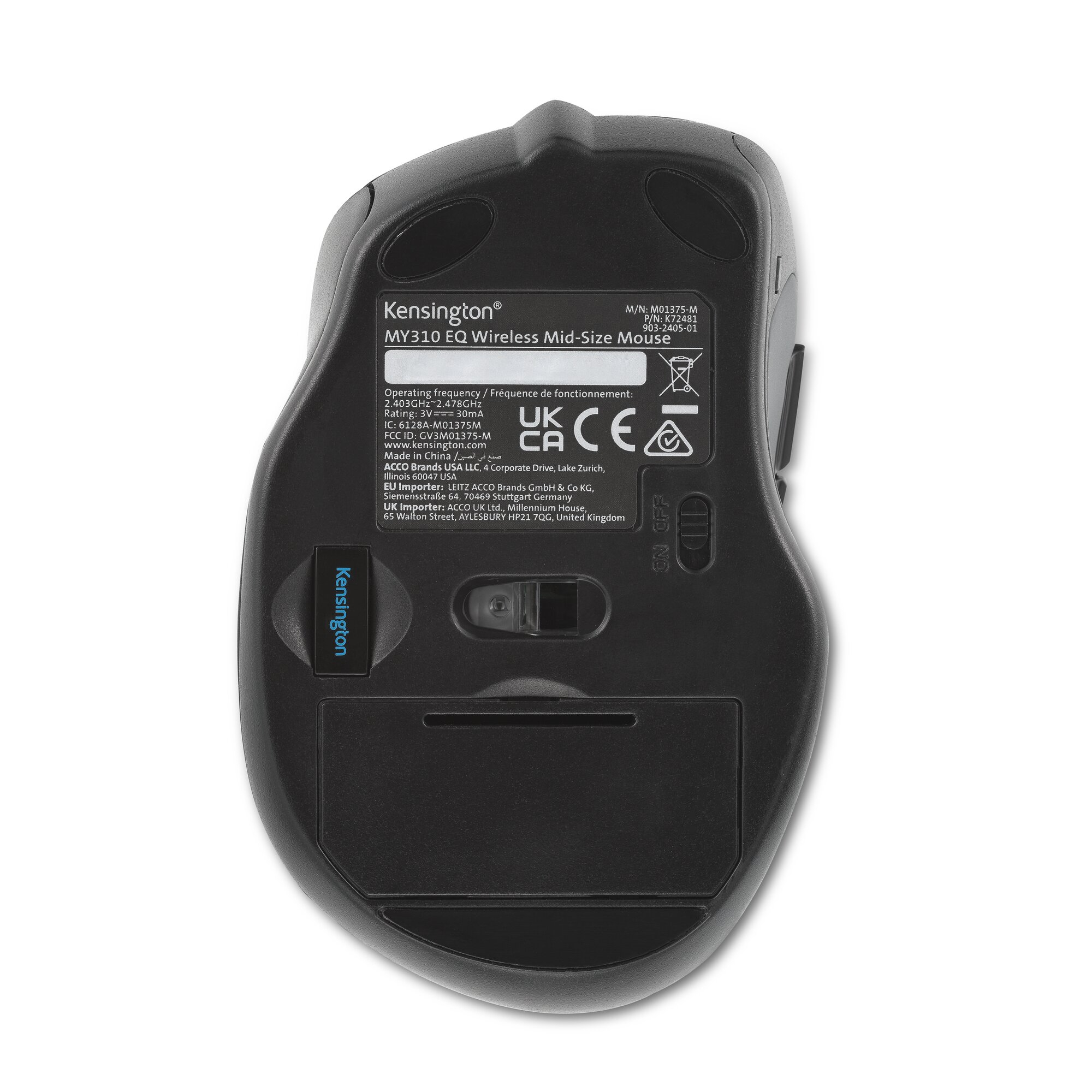 Kensington MY310 EQ Wireless Mouse Black K72481WW