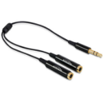 DeLOCK 65356 audio cable 0.25 m 3.5mm 2 x 3.5mm Black