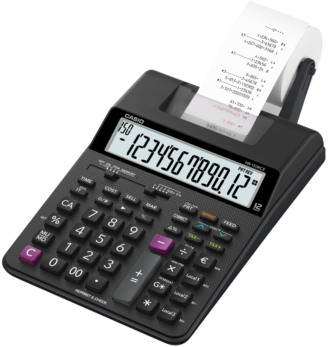 Image of Casio HR-150RCE calculator Desktop Printing Black