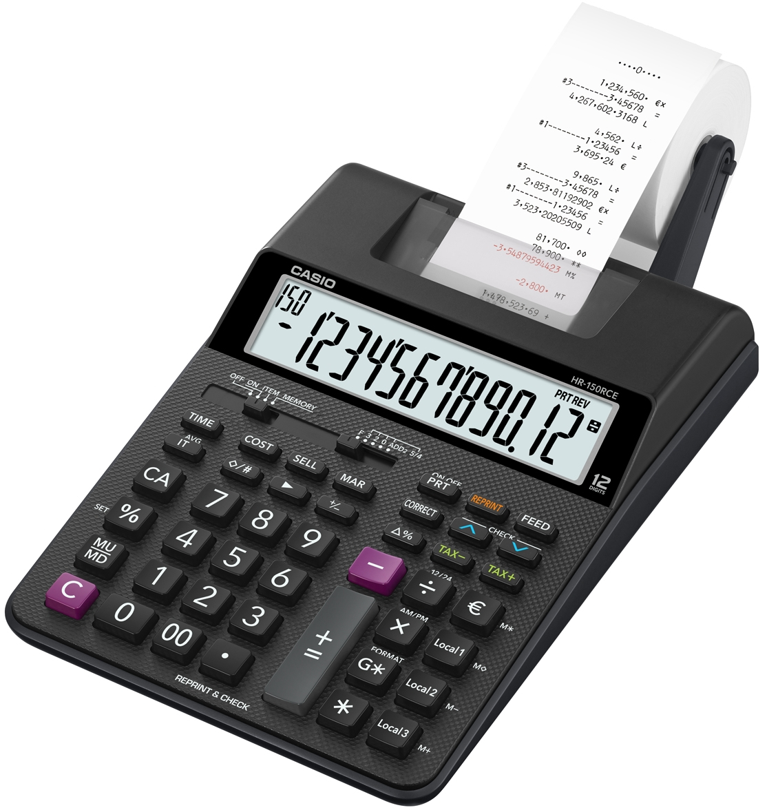 Casio HR-150RCE calculator Desktop Printing Black