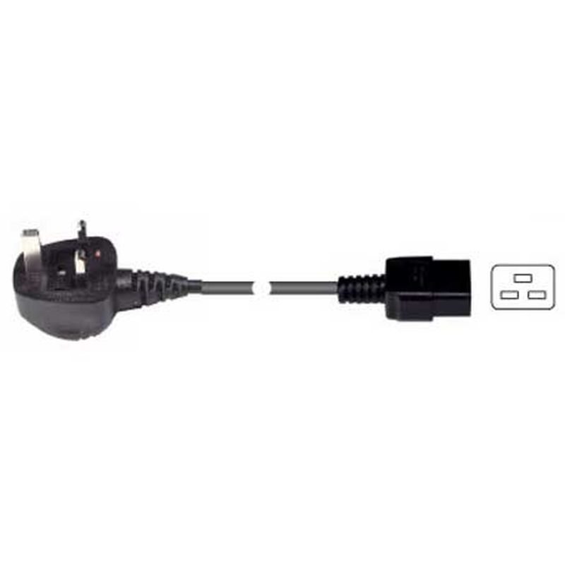 FDL 2M UK MAINS PLUG TO IEC C19 SOCKET POWER CABLE
