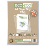 Eco Eco A4 50% Recycled Bag Clear Tidy Files - Pack of 25