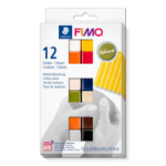Staedtler FIMO 8023 C Modeling clay 300 g Black, Blue, Chocolate, Cognac colour, Grey, Olive, Orange, Pink, Red, White, Yellow 12 pc(s)