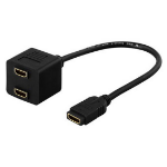 Deltaco HDMI-13 HDMI cable 0.1 m HDMI Type A (Standard) 2 x HDMI Black