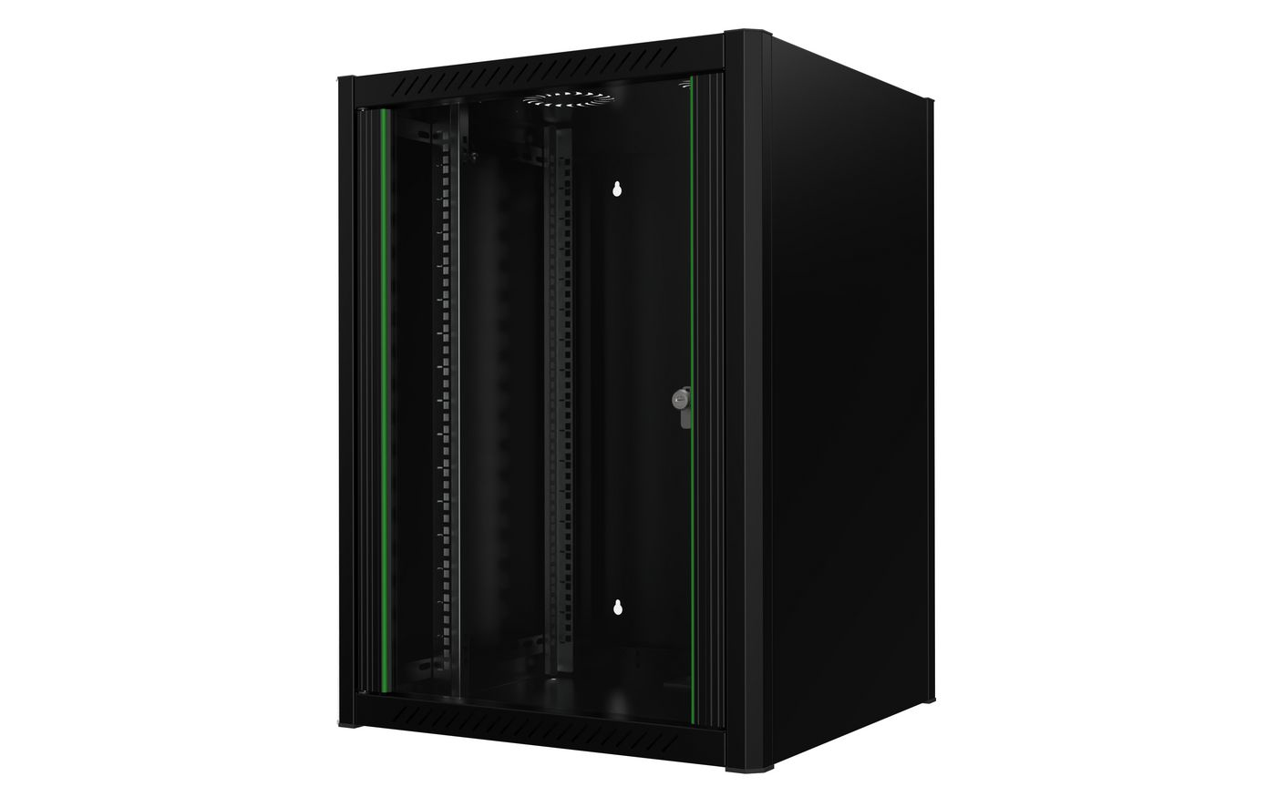 Lanview Black Rwm16u56bl Rack Cabinet 16U Wall Mounted Rack