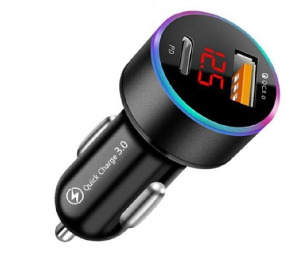 JLC C12 Qualcomm Dual Port Car Charger - Type C & USB