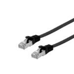 Equip Cat.6A U/FTP Flat Patch Cable, 0.5m, black