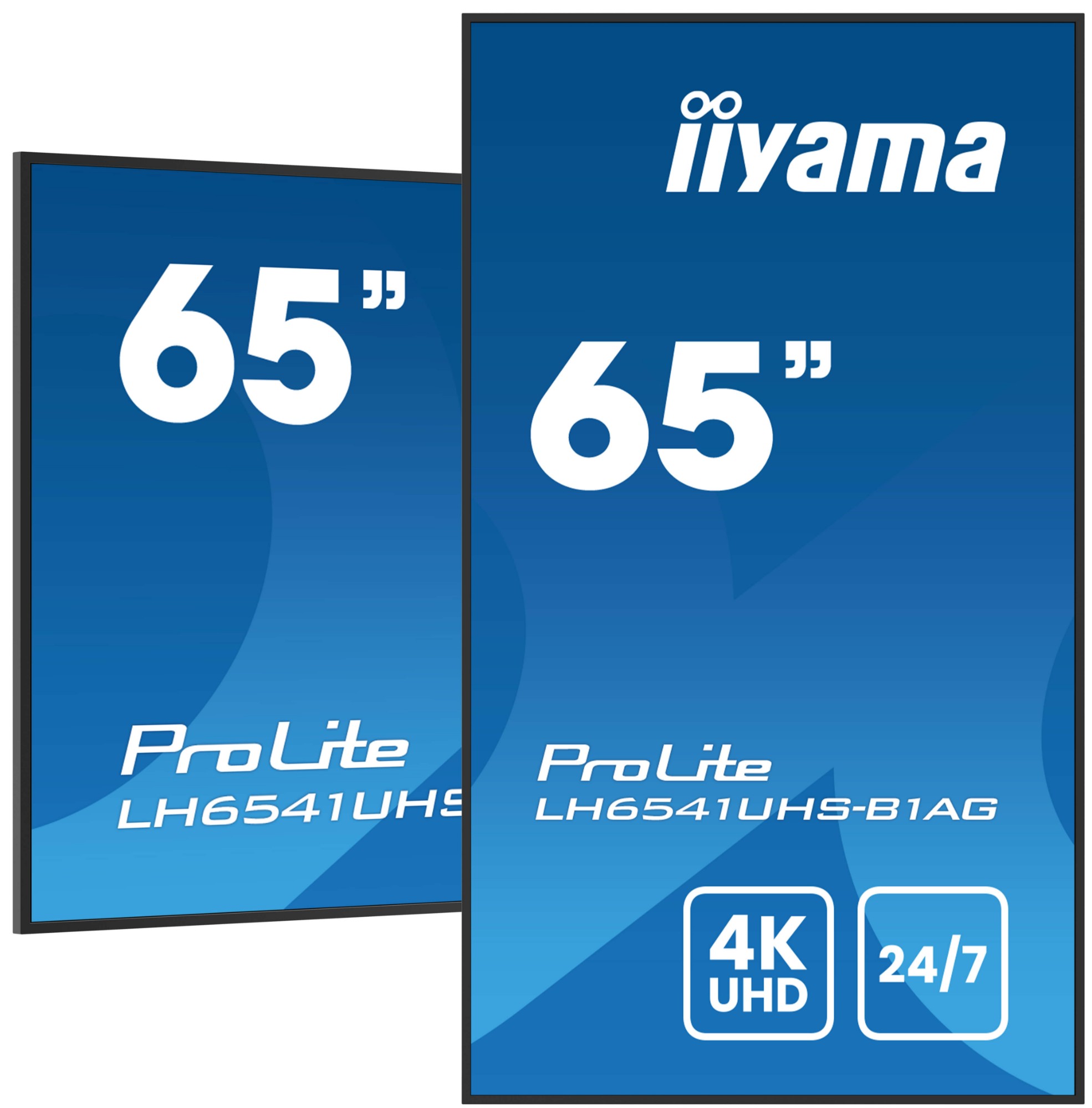 iiyama 65" Professional Digital Signage Display with 4K UHD resolution and 24/7 operating time