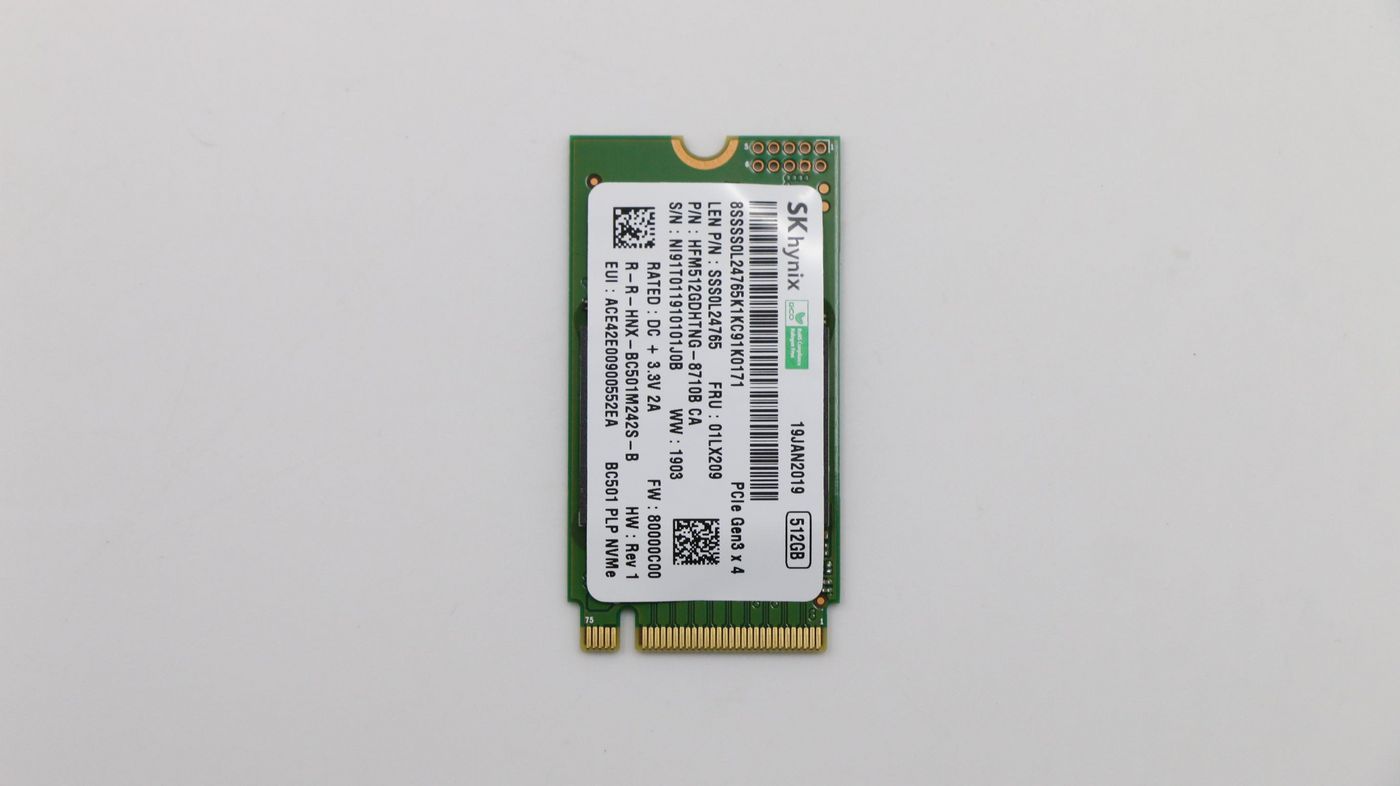 01LX209 LENOVO SSD M.2 PCIe NVMe FRU SSD
