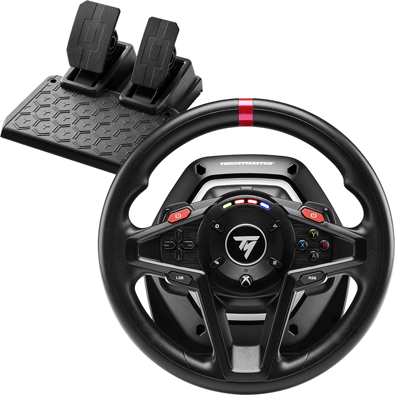 Image of Thrustmaster T128 Black USB Steering wheel + Pedals Analogue PC,...