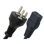 Microconnect Power cable Denmark type K - C19 black 5m Power plug type K C19 coupler