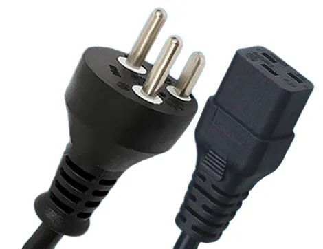 Photos - Cable (video, audio, USB) Microconnect Power cable Denmark type K - C19 black 1.8m 1.8 m Power p 