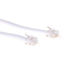 ACT Witte 5 meter platte telefoonkabel met RJ12 connectoren
