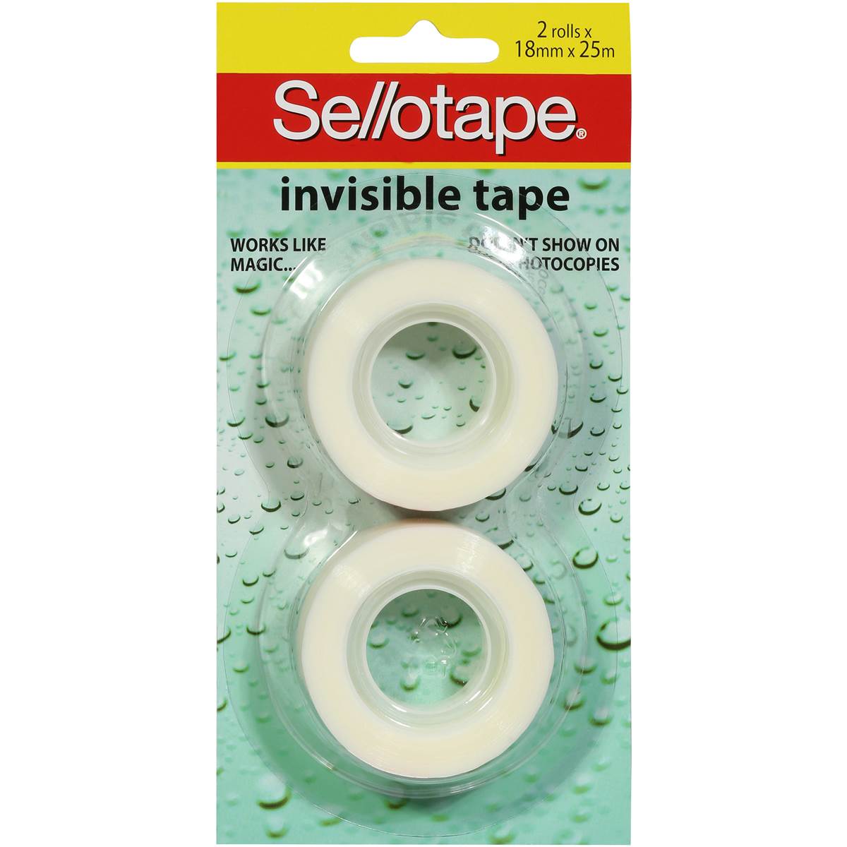 SELLOTAPE 960914 INVISIBLE TAPE 18MM X 25M POLYPROPYLENE PACK 2(BOX 8