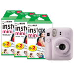 Fujifilm Instax Mini 12 Instant Camera - Lilac Purple - Camera + 60 Shot Pack