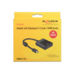 DeLOCK 62611 video cable adapter 0.2 m Mini DisplayPort HDMI Type A (Standard) Black