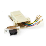 ACT TD09M8 MOUNTABLE HEAVY DUTY ADAPTER RJ-45 FEMALE TO 09 POLE D-SUB MALE, ACT