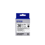 Epson C53S657007/LK-7TBN DirectLabel-etikettes black on Transparent 36mm x 9m for Epson LabelWorks 4-36mm