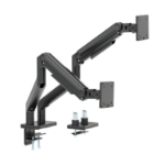 electriQ Premium Spring Assisted Dual Monitor Arm