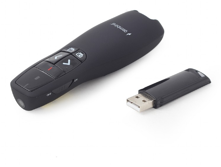 Gembird WP-L-12 wireless presenter RF Black