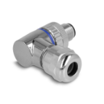 DeLOCK M12 Connector A-coded 4 pin male for mounting with screw connection 90° angled metal