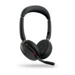 Jabra Evolve2 65 Flex Headset Wireless Head-band Office/Call center USB Type-C Bluetooth Charging stand