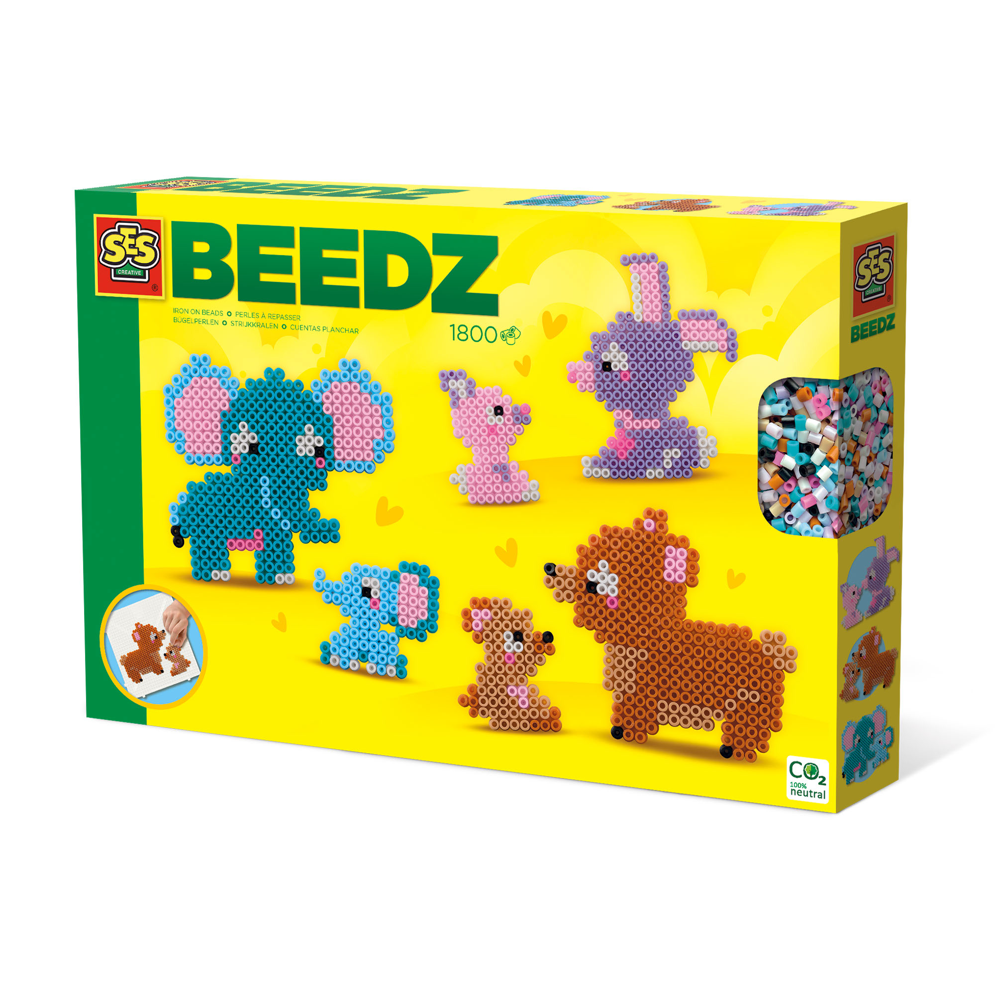 SES Creative Beedz Iron on beads - Cute family animals