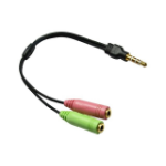 Andrea Communications C-10 audio cable 3.5mm Black, Green, Pink
