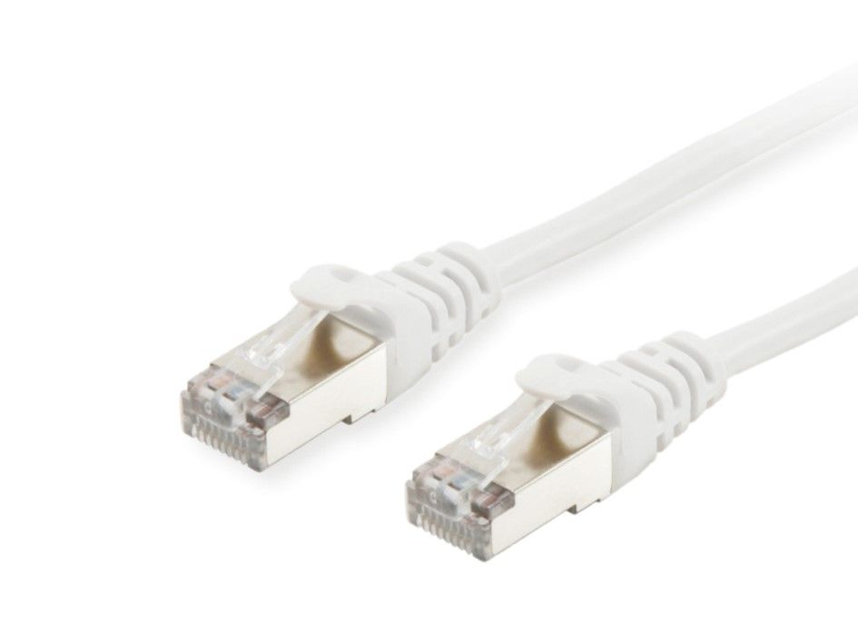 Photos - Cable (video, audio, USB) Equip Cat.6A S/FTP Patch Cable, 15m, White 606009 