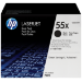 HP Pack de ahorro de 2 cartuchos de tóner original LaserJet 55X de alta capacidad negro