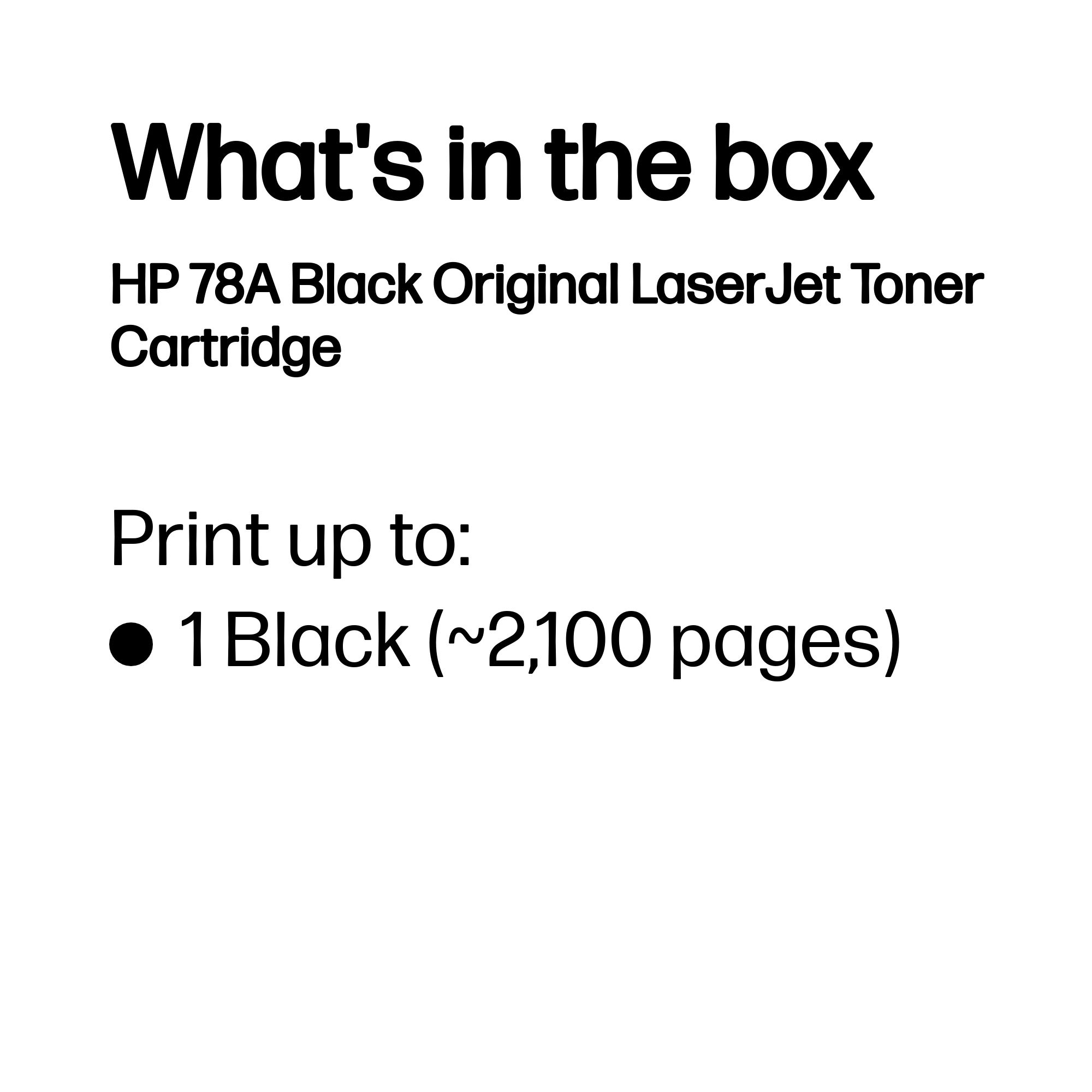 HP 78A Original LaserJet Toner Cartridge Black CE278A