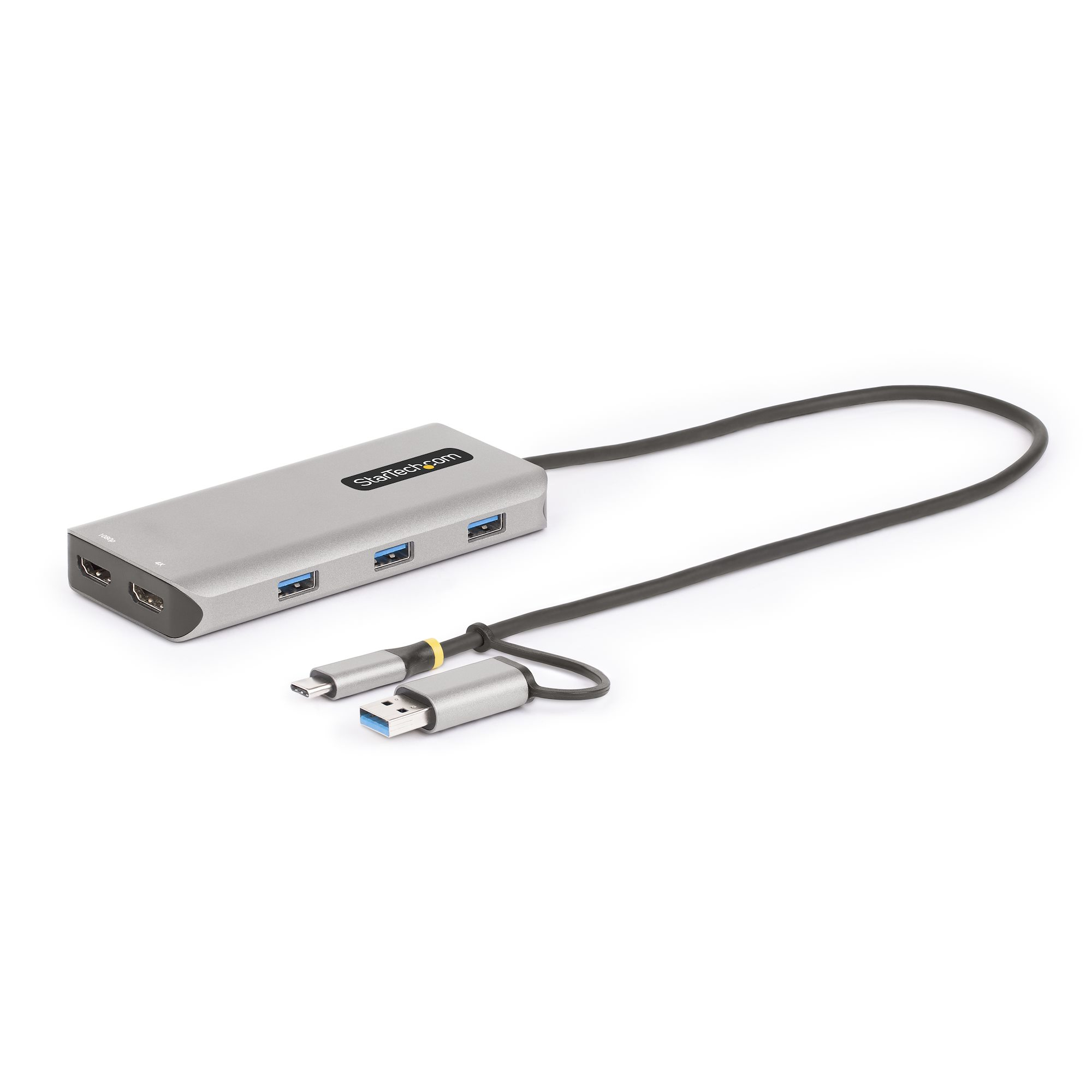 Photos - Other for Laptops Startech.com USB-C Multiport Adapter w/Attached USB-C to USB-A Dongle, 167 