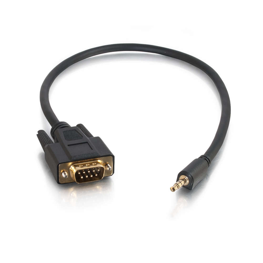 Image of C2G 0.5m VelocityTM DB9 Male to 3.5mm Male Adapter Cable