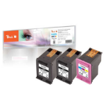 Peach PI300-898 inktcartridge 3 stuk(s) Compatibel Hoog (XL) rendement Zwart, Cyaan, Magenta, Geel