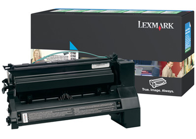 Lexmark C780H1CG Toner cartridge cyan return program, 10K pages/5% for Lexmark C 780/782