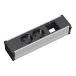 Bachmann 912.003 power extension 2 AC outlet(s) Black, Silver