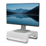 Fellowes Computer Monitor Stand with 3 Height Adjustments - Breyta Monitor Riser with Cable Management - Ergonomic Adjustable Monitor Stand for Computers - Max Weight 15KG - White