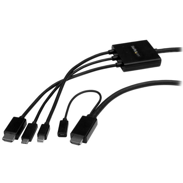 Image of StarTech.com USB-C, HDMI or Mini DisplayPort to HDMI Converter...