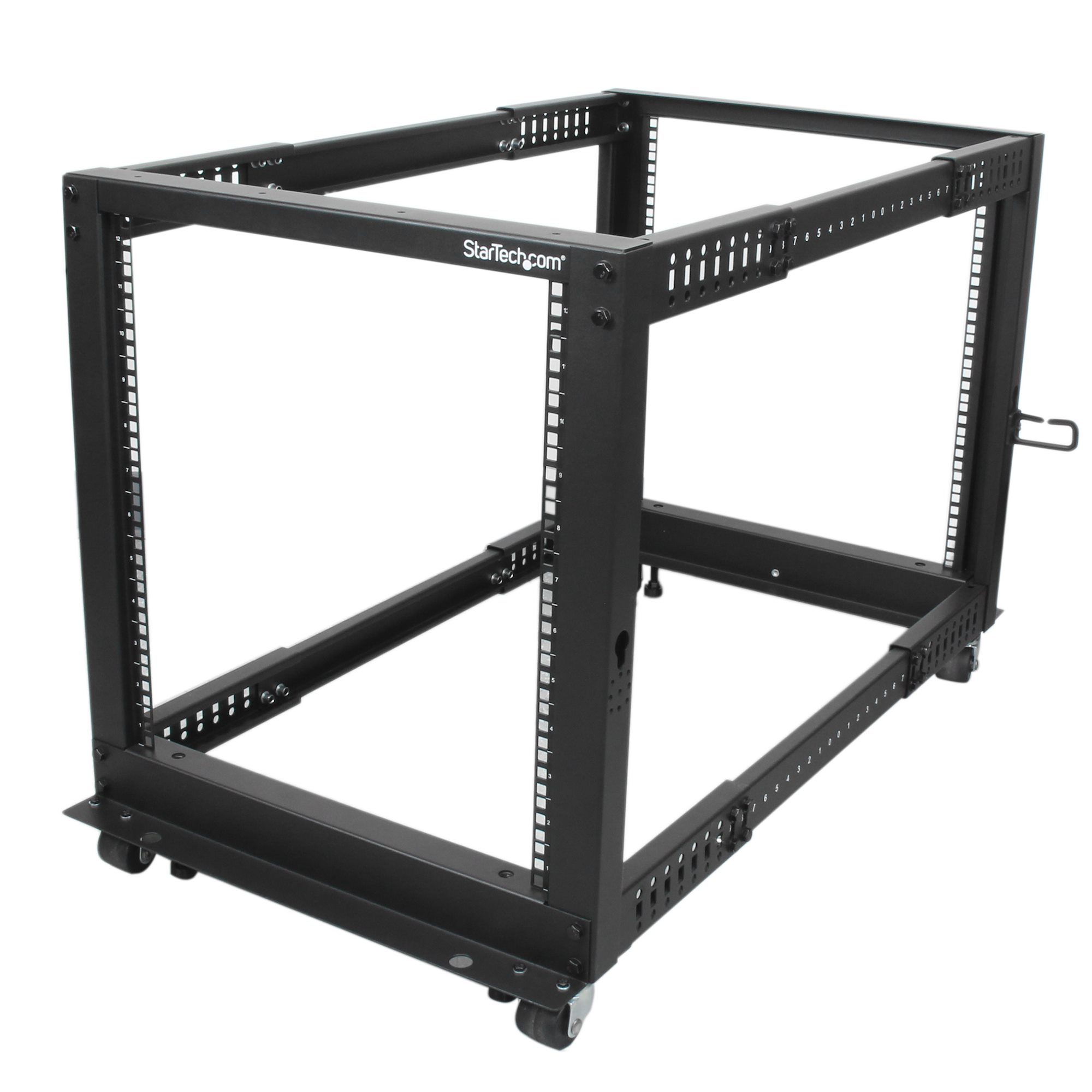 Image of StarTech.com 4-Post 12U Mobile Open Frame Server Rack, Four Post...
