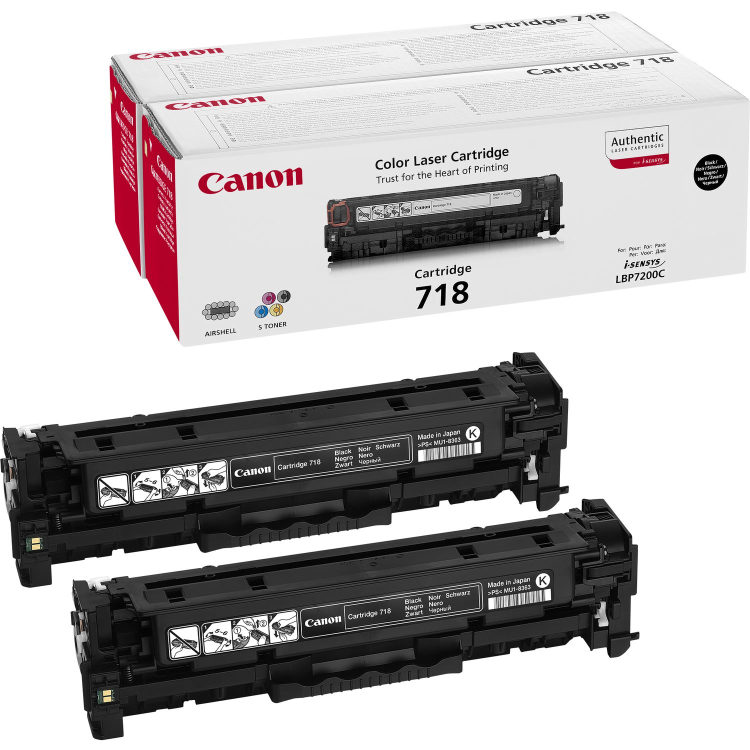 Image of Canon 2662B005/718BKVP Toner cartridge black twin pack, 2x3.4K...